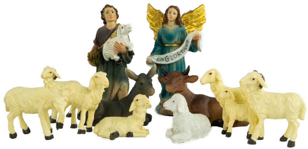 Wunderschöne Krippenfiguren 17-tlg., ca. 10 cm, K 604-S